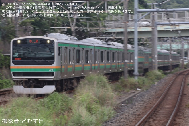 【JR東】E231系コツK14編成東京総合車両ベース出場回送を不明で撮影した写真