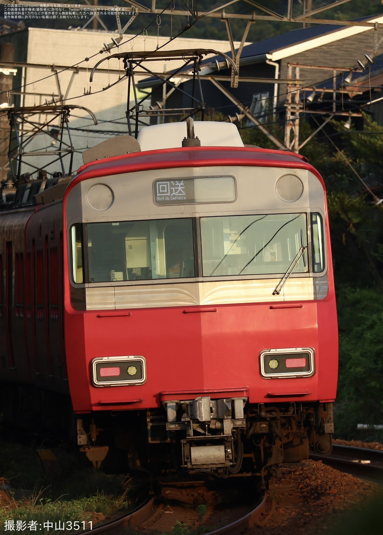 【名鉄】6500系6517Fが舞木検査場を出場し回送の拡大写真