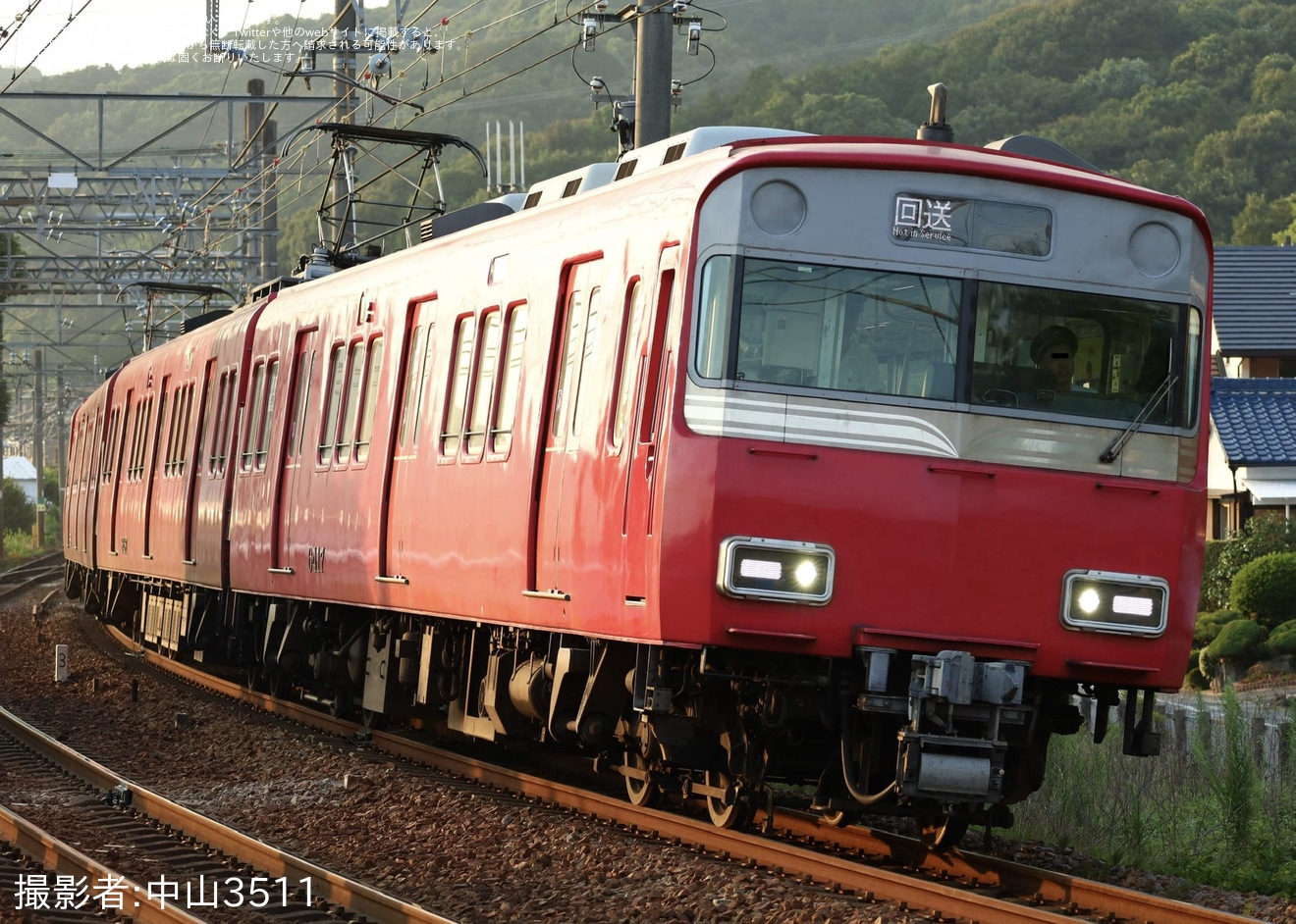 【名鉄】6500系6517Fが舞木検査場を出場し回送の拡大写真