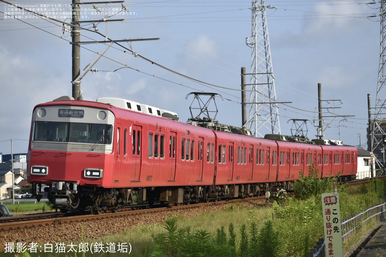 【名鉄】6500系6517Fがライト換装後初営業運転の拡大写真