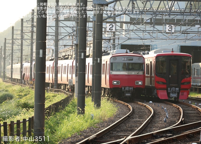 【名鉄】6500系6517Fが舞木検査場を出場し回送を不明で撮影した写真