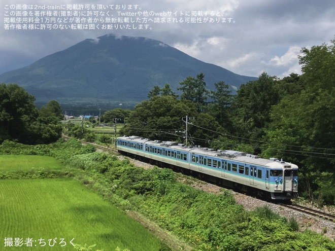 【しな鉄】臨時快速「信越Rapid」が運転を古間〜黒姫間で撮影した写真