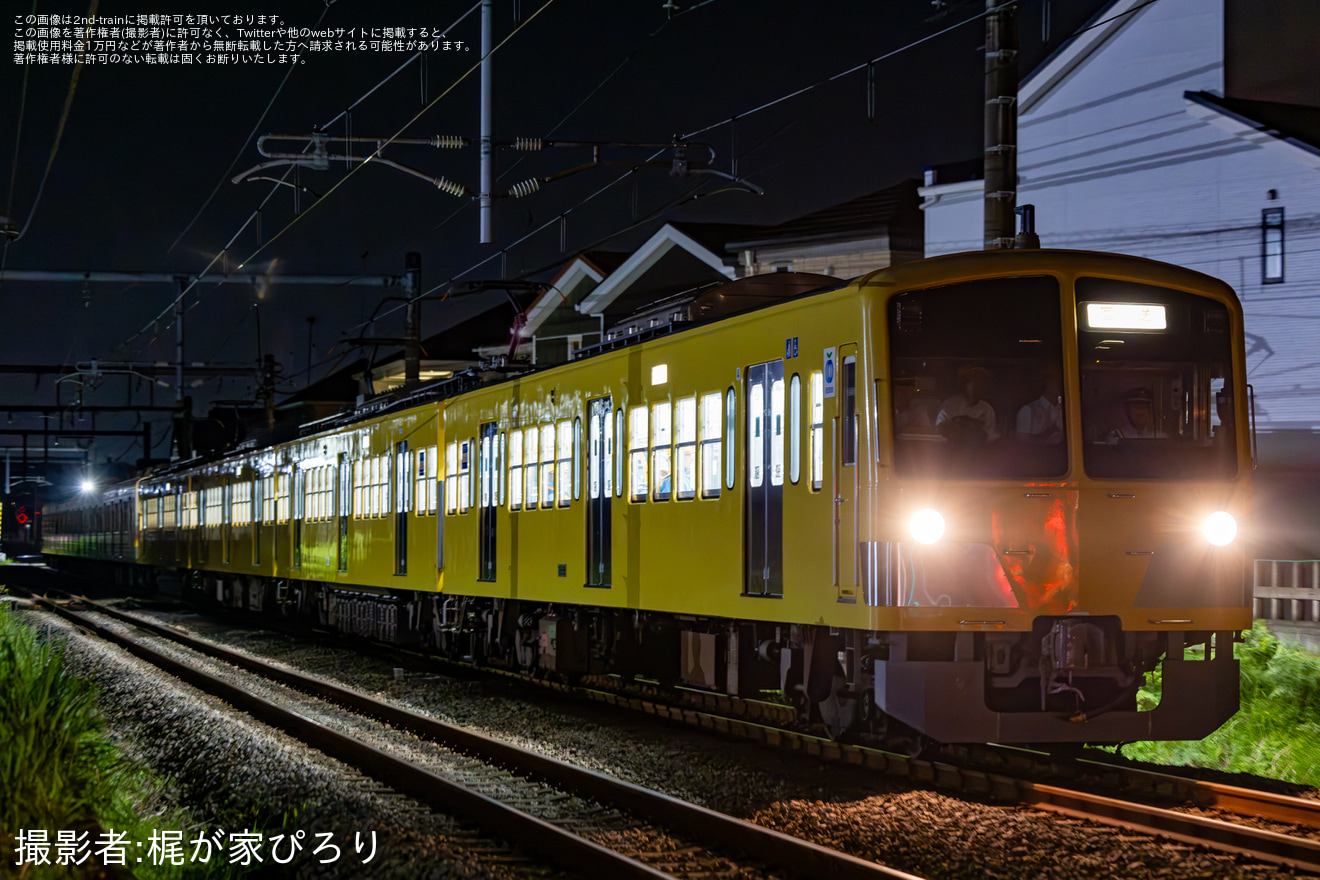 【西武】元東急9000系9014Fが新101系牽引で武蔵丘へ回送の拡大写真