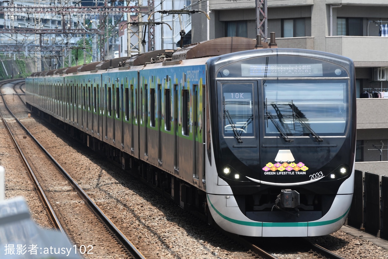 【東急】2020系ラッピング車両「GREEN LIFESTYLE TRAIN」運行開始の拡大写真
