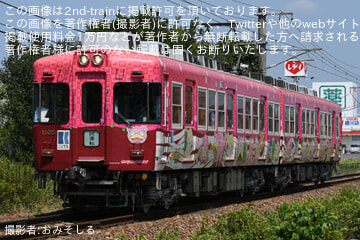 【ことでん】ヤドンラッピングの1100形1105編成が仏生山工場出場試運転