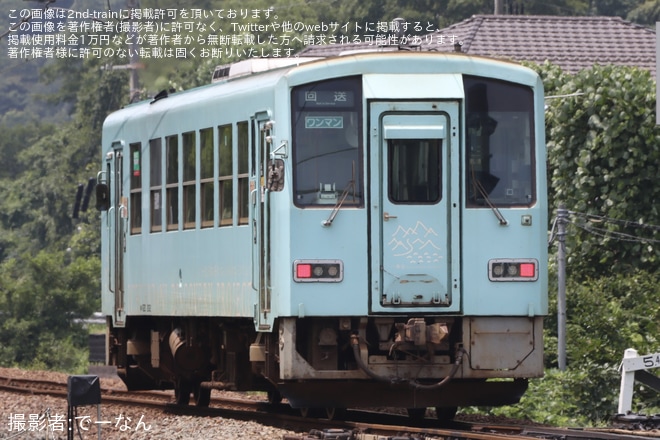 【JR西】キハ120-202が後藤総合車両所本所へ入場回送を不明で撮影した写真