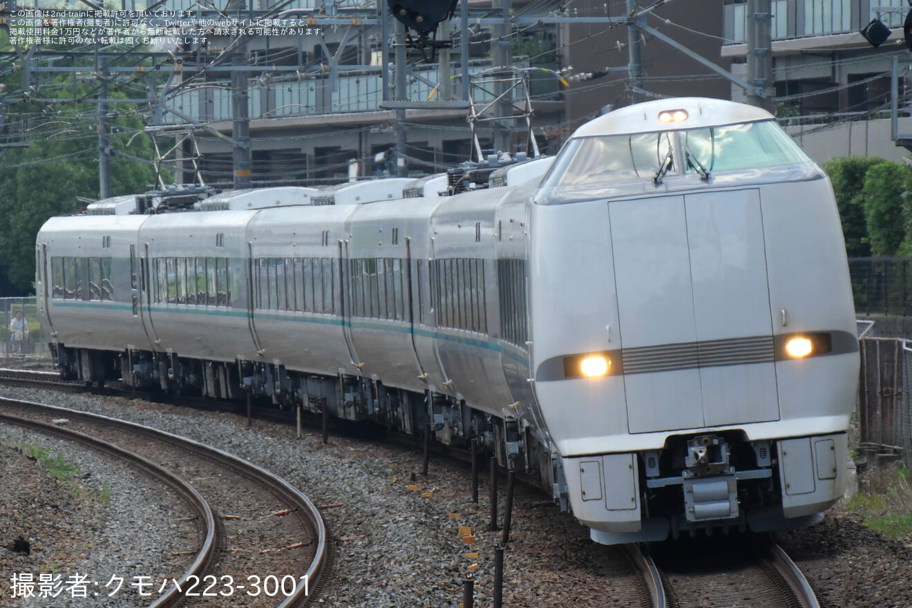 【JR西】289系HD601編成吹田総合車両所本所出場試運転の拡大写真