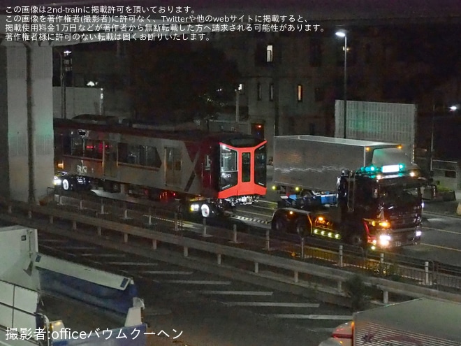 【阪神】新3000系3251が近畿車輛から尼崎工場へ陸送を不明で撮影した写真