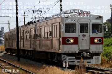 【熊電】6000形6111編成(6111A)が構内試運転