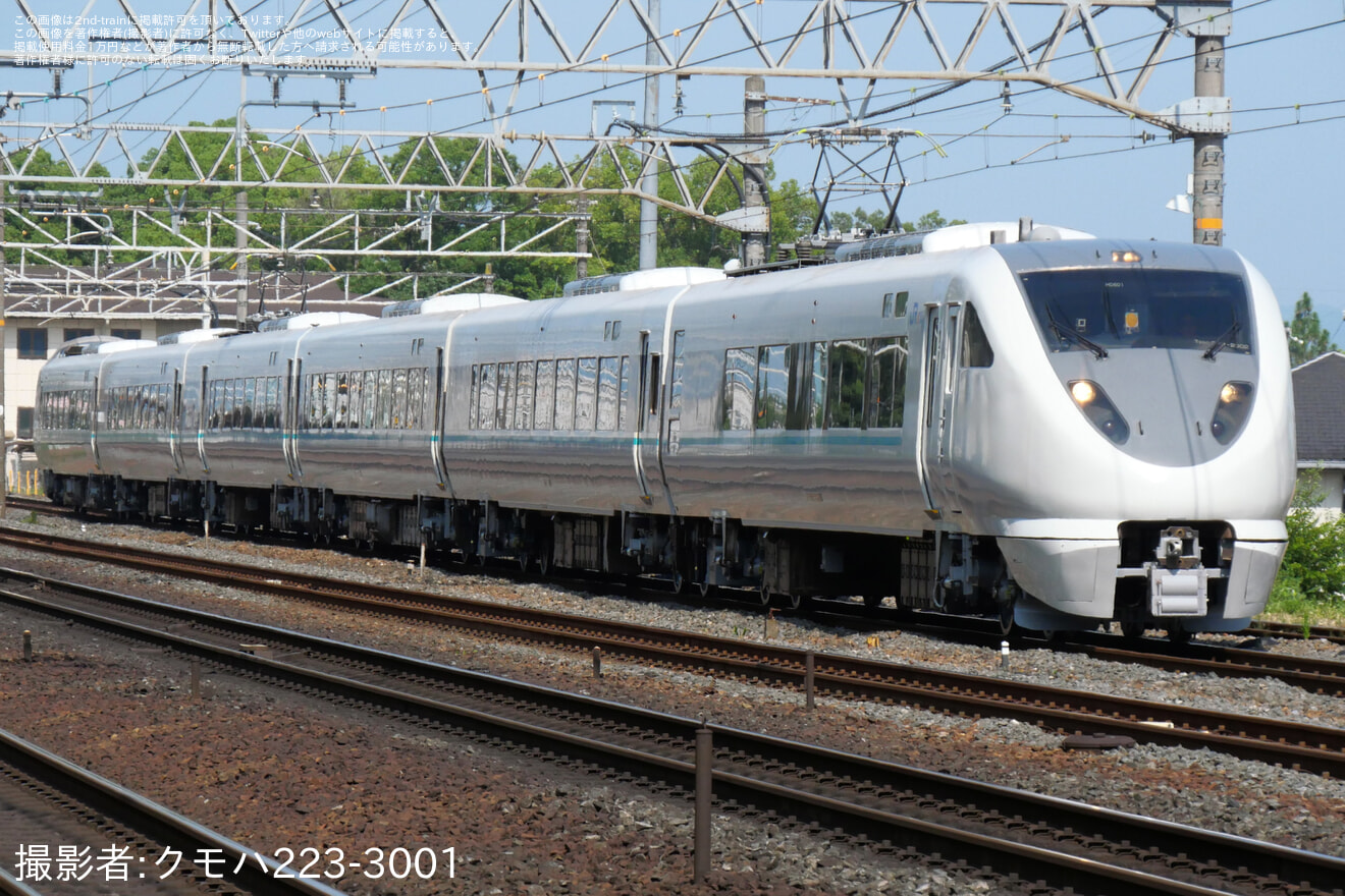 【JR西】289系HD601編成吹田総合車両所本所出場試運転の拡大写真