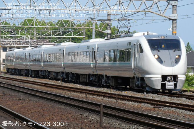 【JR西】289系HD601編成吹田総合車両所本所出場試運転を山崎～島本間で撮影した写真