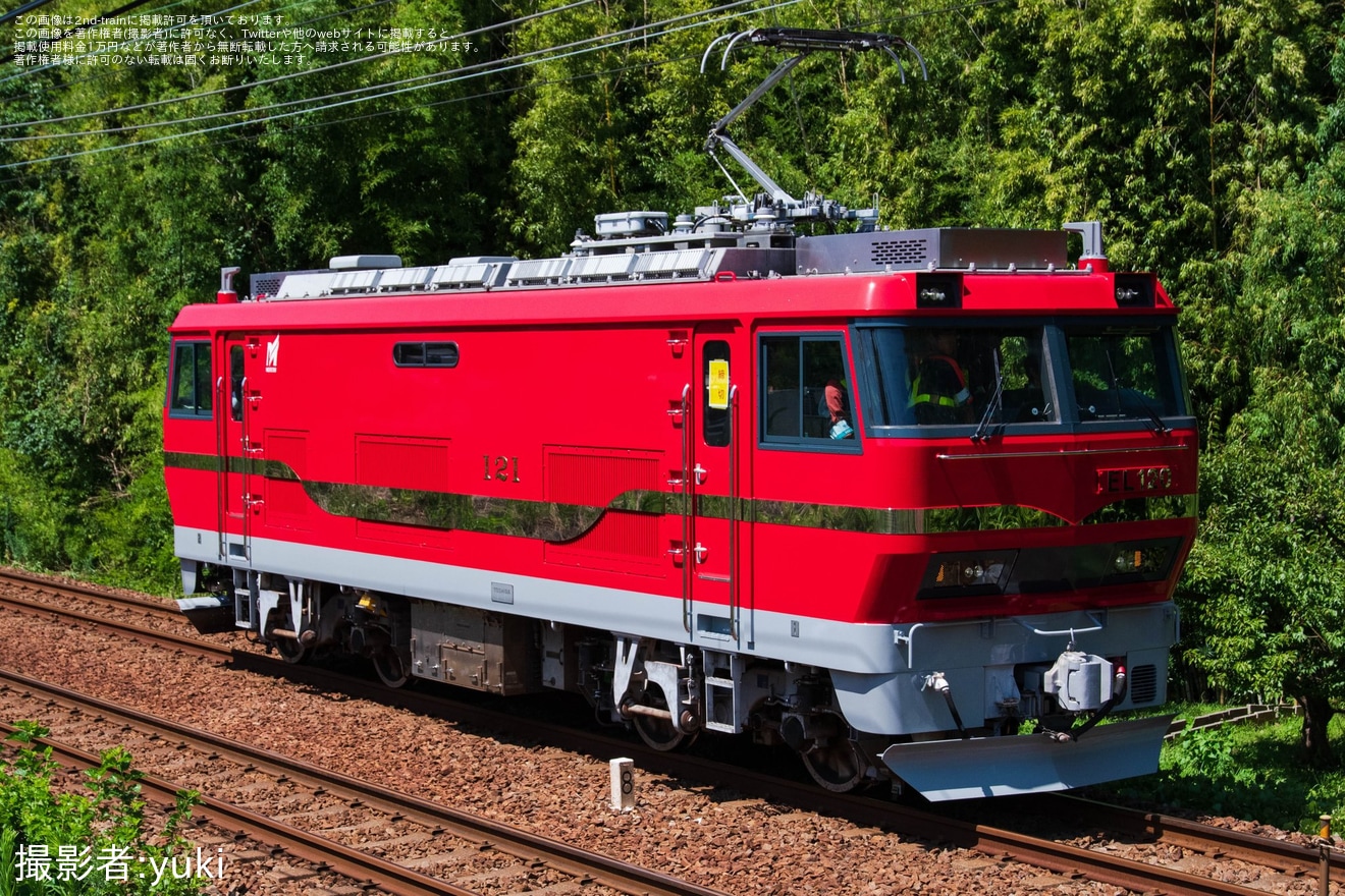 【名鉄】EL120形121号機が舞木検査場出場試運転の拡大写真