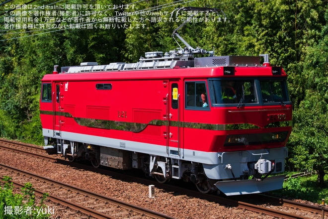 【名鉄】EL120形121号機が舞木検査場出場試運転を不明で撮影した写真
