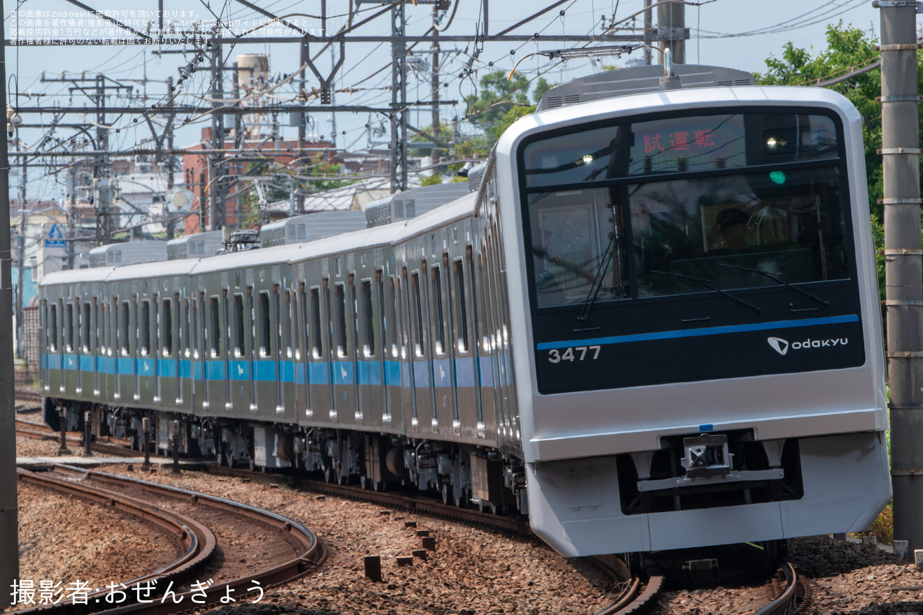 【小田急】3000形3277Fが更新工事・全般検査を終え出場試運転の拡大写真