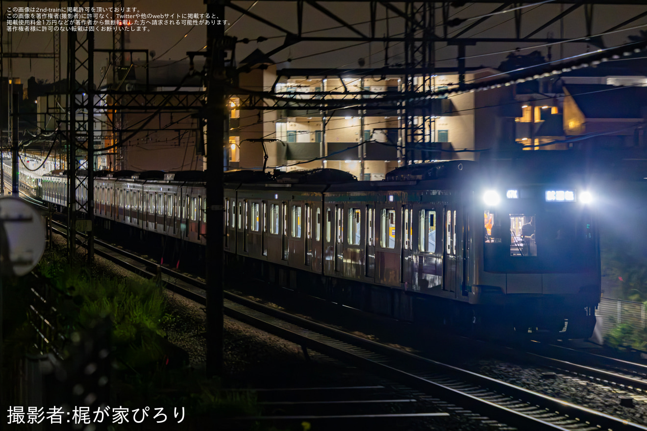 【東急】5000系5102Fが終電後に試運転の拡大写真