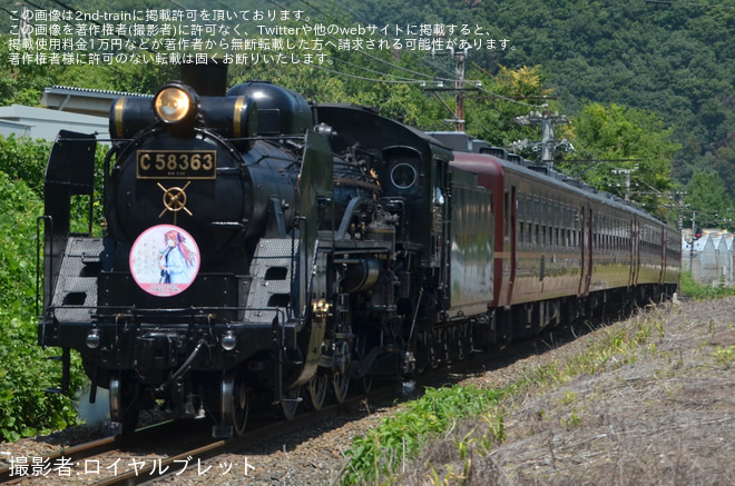 を樋口～野上間で撮影した写真