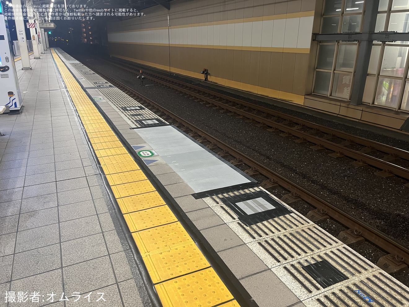 【西武】中村橋駅1番ホームにて ホームドア設置整備予定の拡大写真