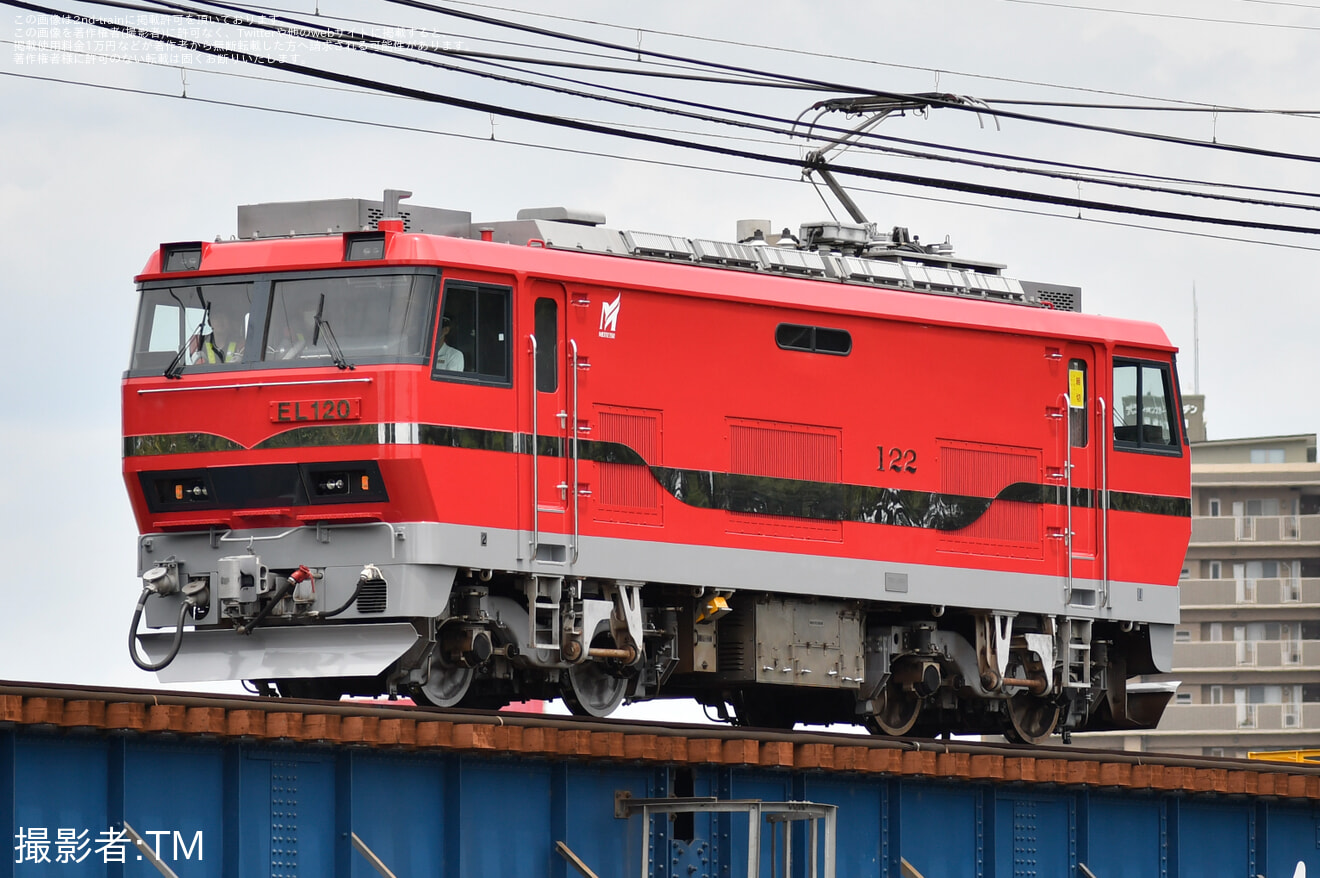 【名鉄】EL120形EL122号機舞木検査場出場試運転の拡大写真