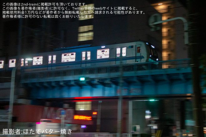 【メトロ】東京メトロ東西線05N系初のB修繕施工編成である05-126Fが夜間試運転を実施(7月26日終車後)を不明で撮影した写真
