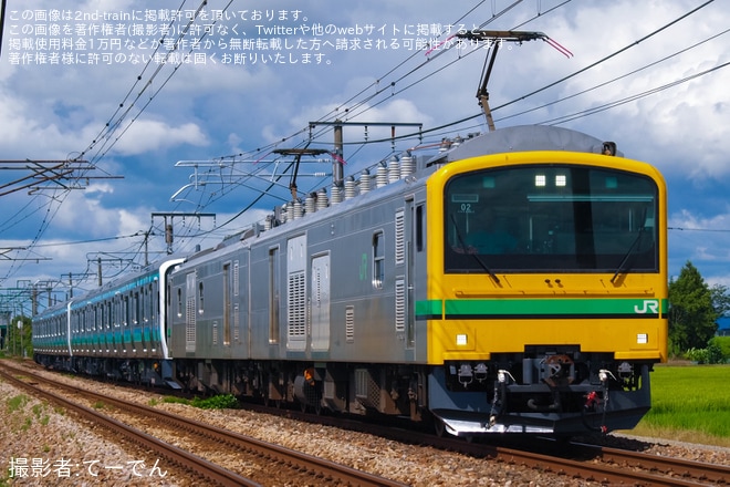 【JR東】E131系200番台N11編成・N12編成が長野車両ベースへ配給輸送を不明で撮影した写真