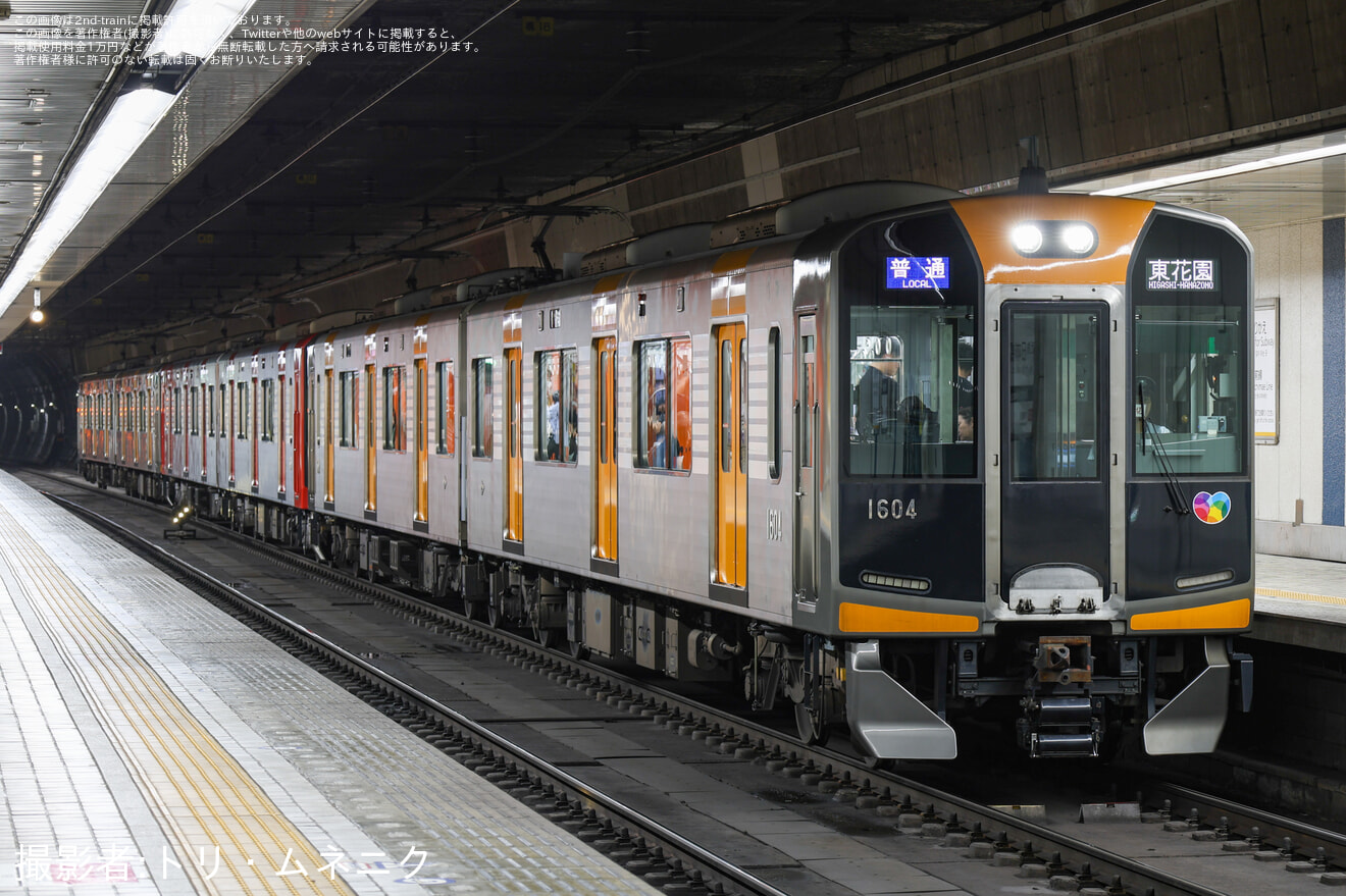 【阪神】1000系2両編成3本による「ブツ6」が阪神なんば線で運用の拡大写真