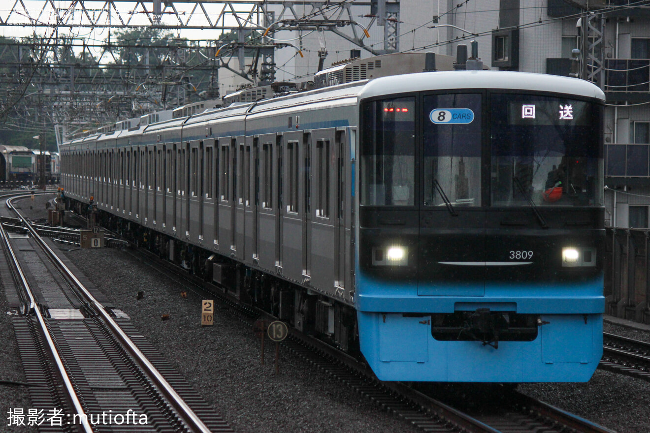【東急】3000系3109F エクステリア・インテリアデザイン更新車 長津田車両工場出場試運転の拡大写真