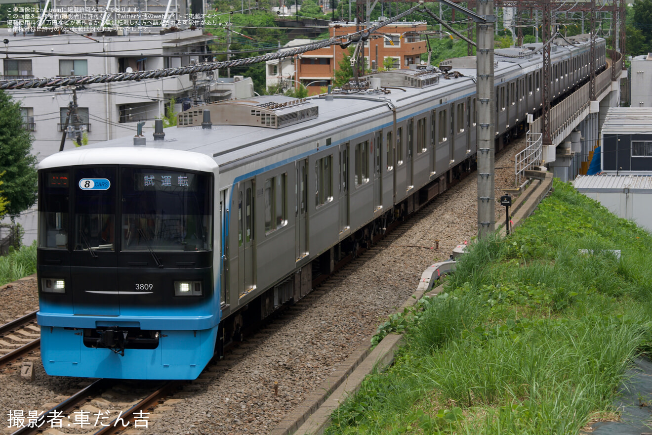 【東急】3000系3109F エクステリア・インテリアデザイン更新車 長津田車両工場出場試運転の拡大写真