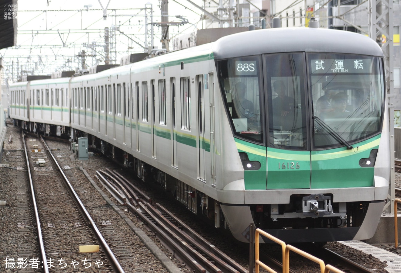【メトロ】16000系16126F 綾瀬工場出場試運転の拡大写真