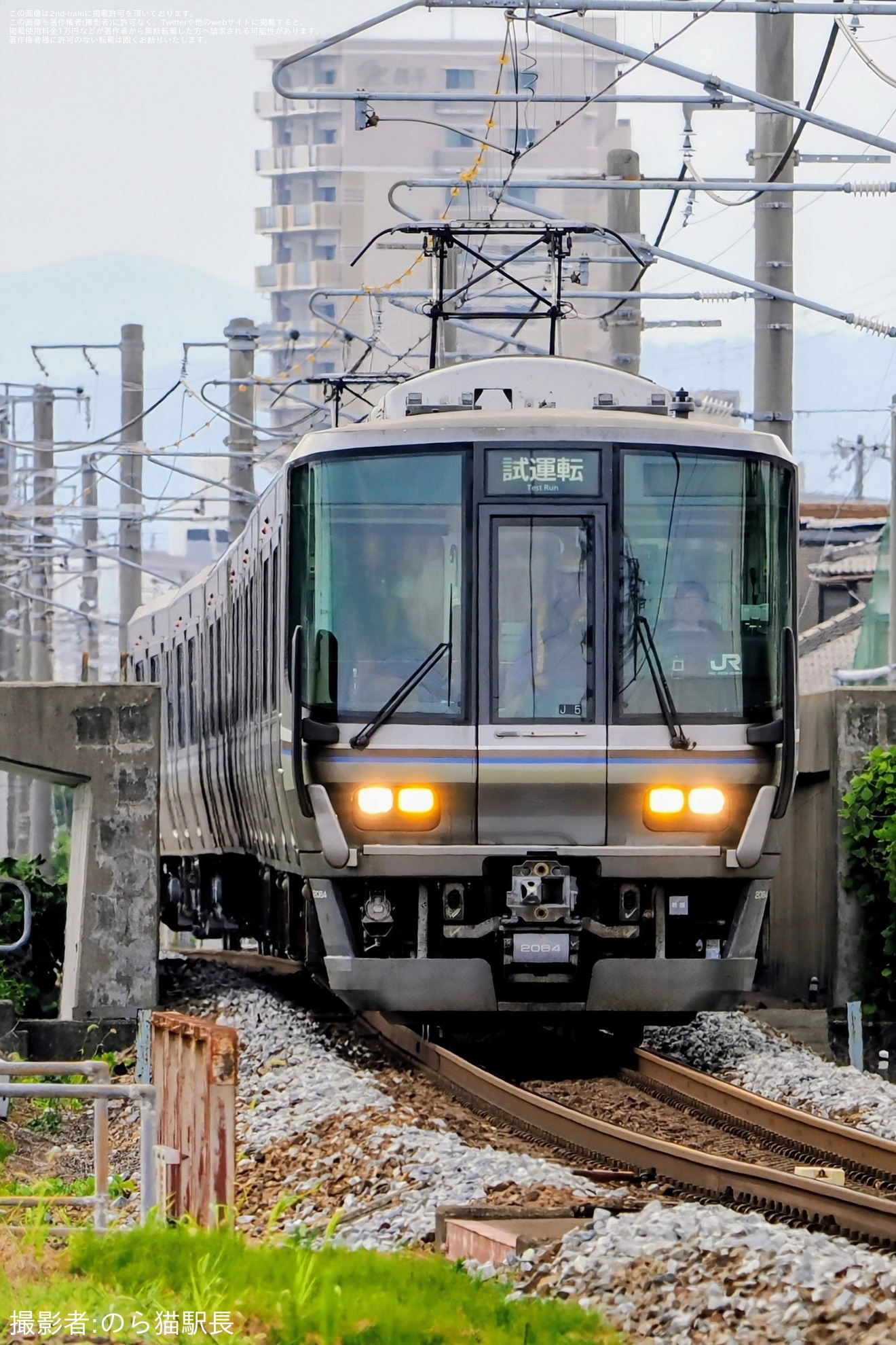 【JR西】223系J5編成網干総合車両所本所出場試運転の拡大写真