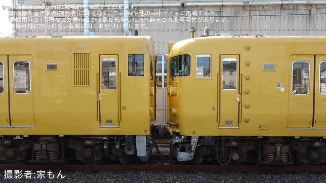 【JR西】115系T-13編成・T-14編成が下関総合車両所本所へ回送を不明で撮影した写真