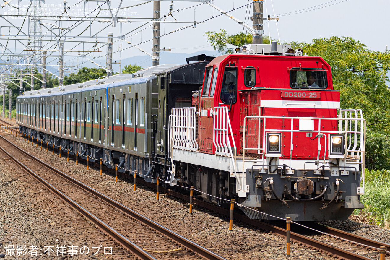 【京成】3200形3224F・3228Fが日本車輌製造を出場し甲種輸送の拡大写真