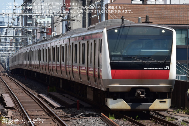 【JR東】E233系ケヨ517編成東京総合車両ベース入場回送を不明で撮影した写真