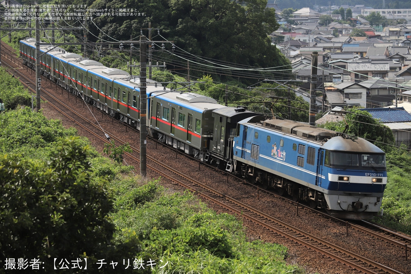 【京成】3200形3224F・3228Fが日本車輌製造を出場し甲種輸送の拡大写真