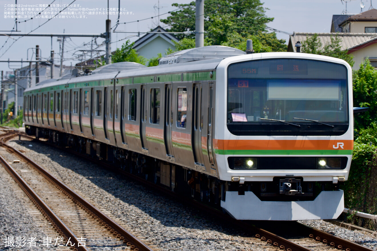 【JR東】209系ハエ51編成 大宮総合車両ベース出場回送の拡大写真