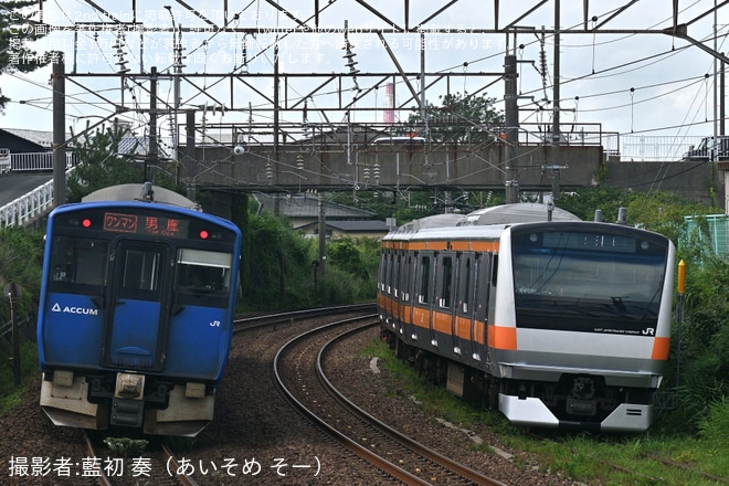 【JR東】E233系青661編成が秋田総合車両ベースで構内試運転を不明で撮影した写真