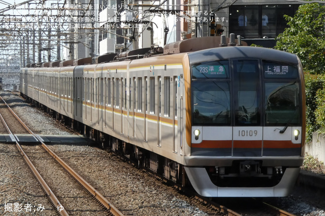 【メトロ】10000系10109Fが準急上福岡行きとして運行を川越駅で撮影した写真