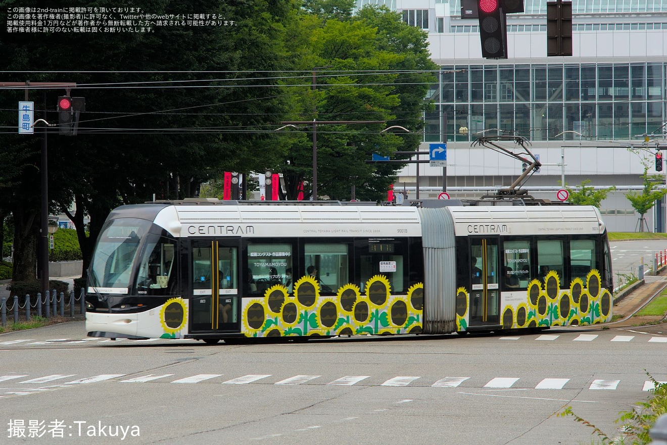 【地鉄】9001号が「ひまわり」ラッピングで運行開始の拡大写真