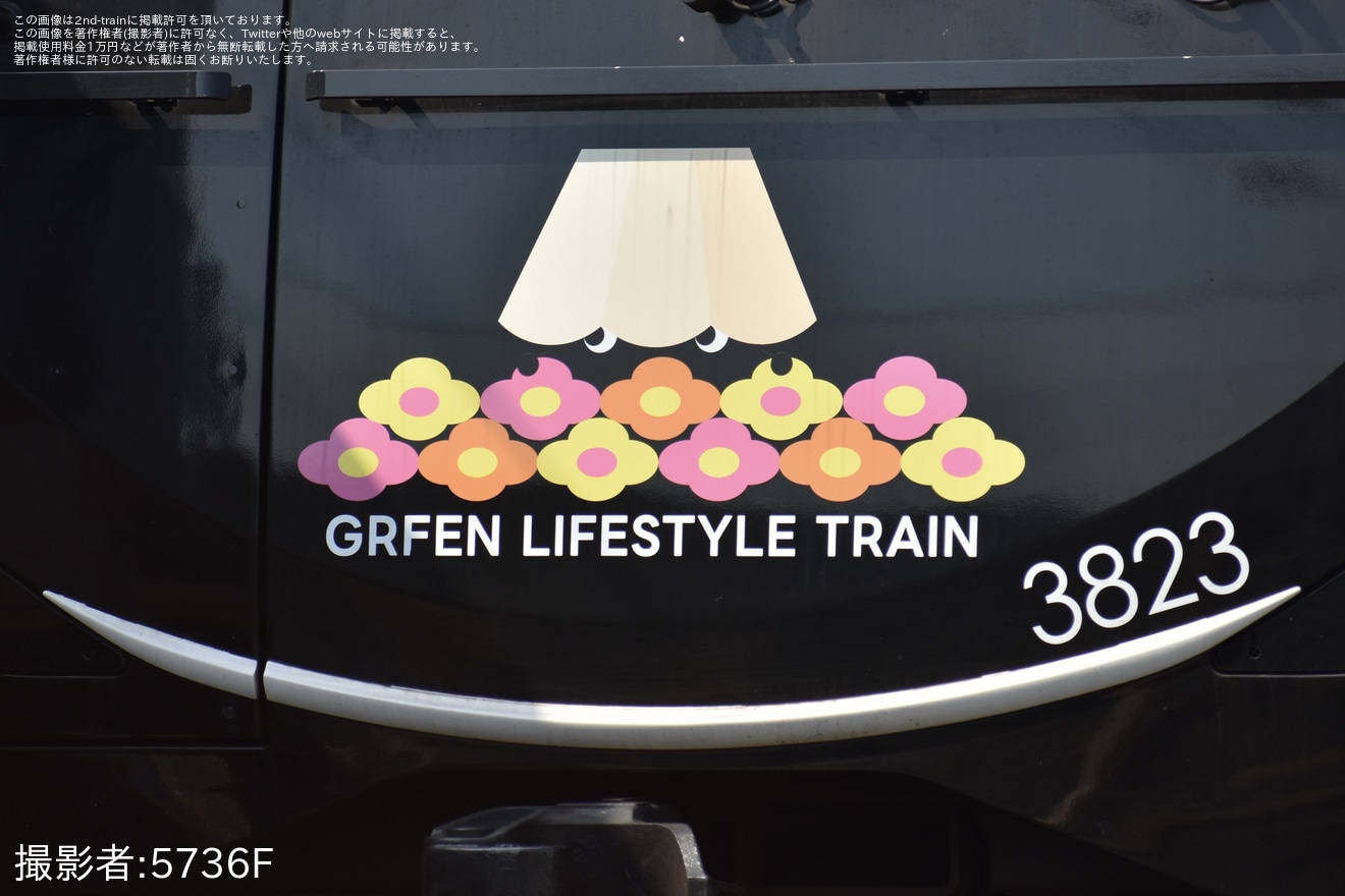 【東急】3020系3123Fが「GREEN LIFESTYLE TRAIN」にの拡大写真