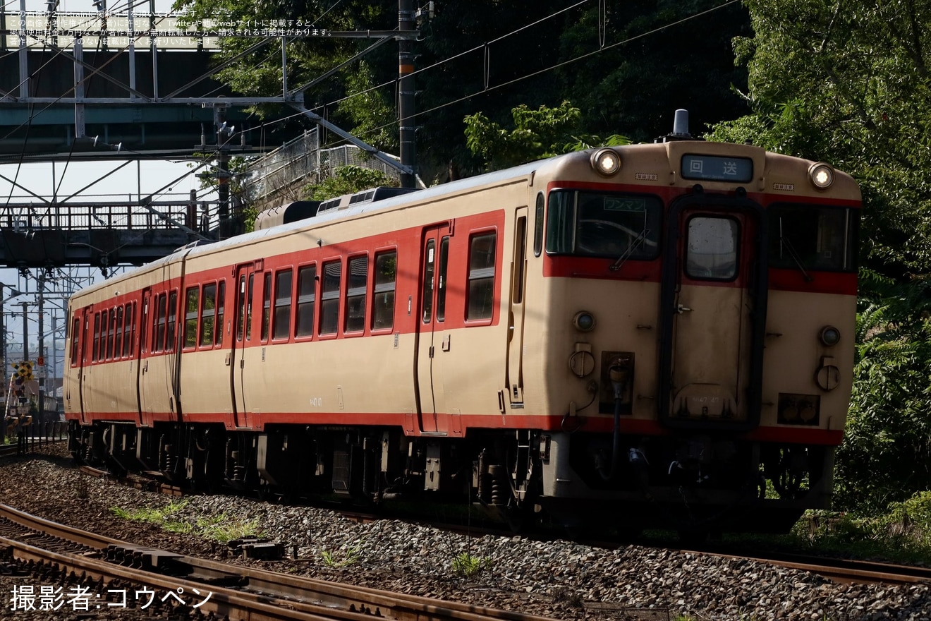 【JR西】キハ47形「ノスタルジー」が広島方面へ送り込み回送の拡大写真