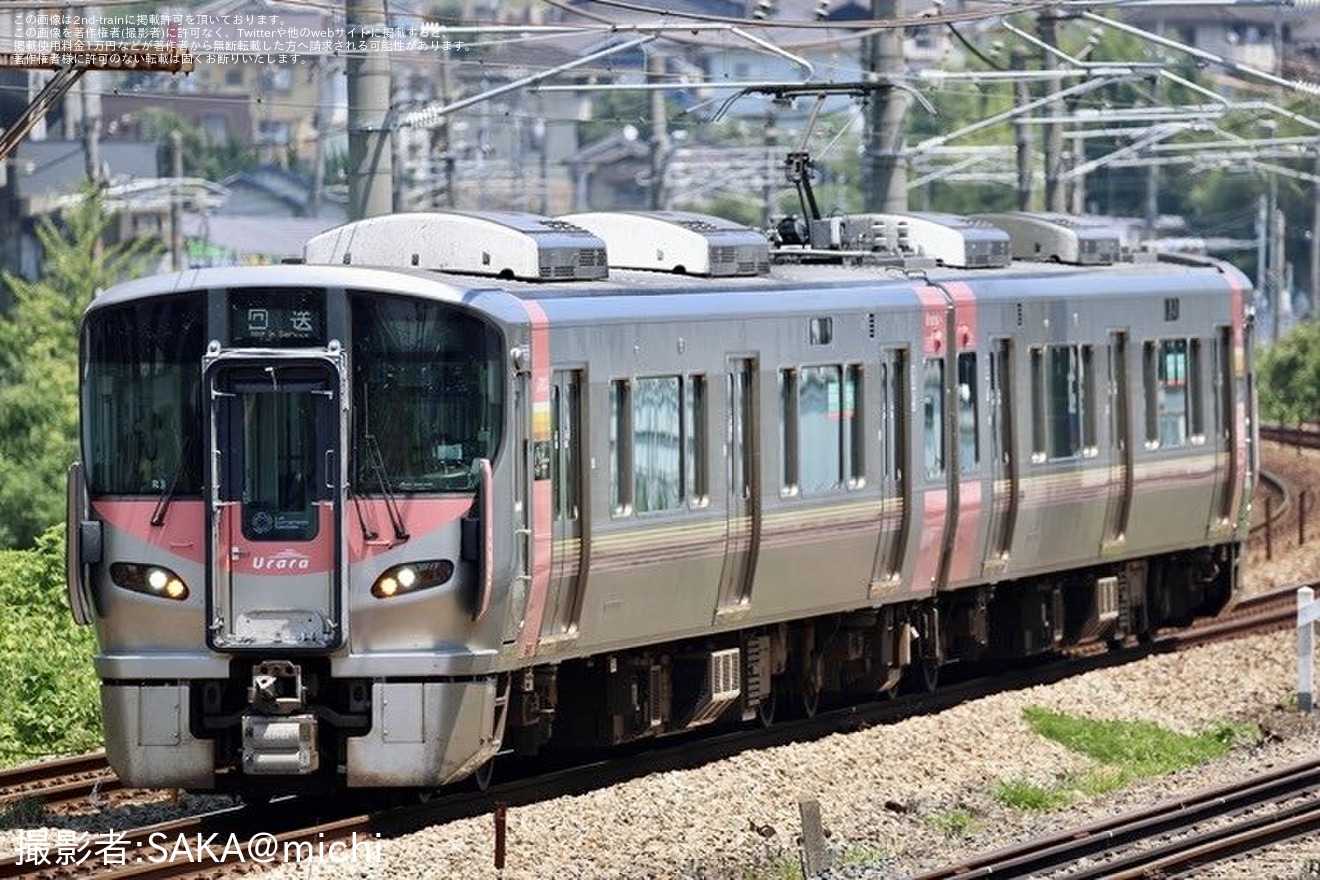 【JR西】227系R3編成が下関総合車両所本所へ入場回送の拡大写真