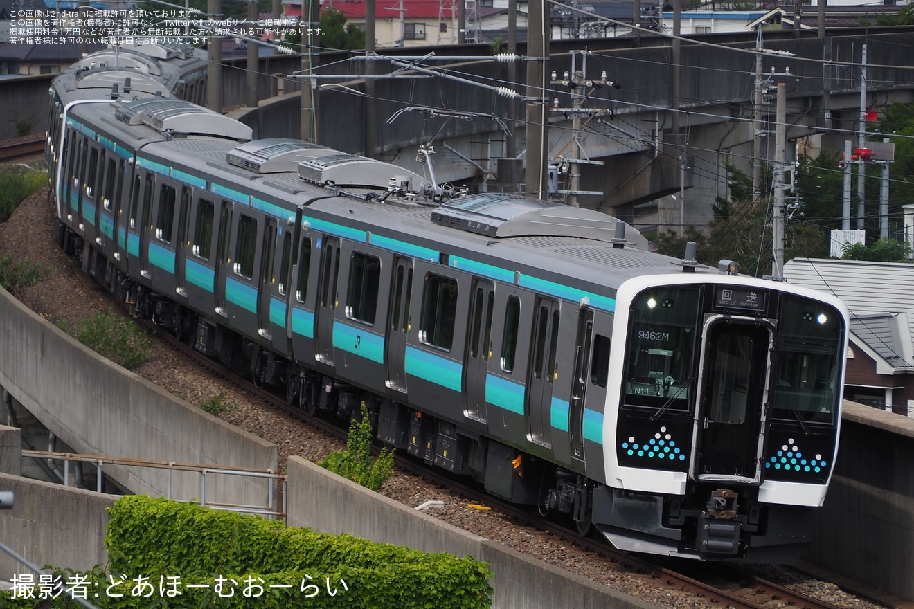 【JR東】E131系N11編成+N12編成が長野地区で試運転の拡大写真