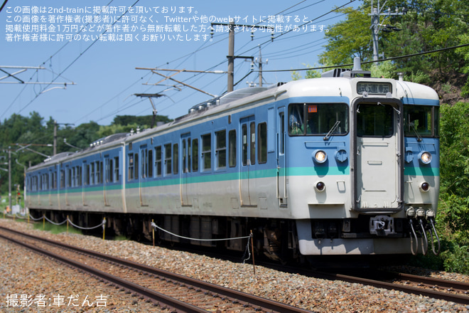 【しな鉄】115系S11編成(新長野色) ハンドル訓練 - 平原～御代田間にて撮影