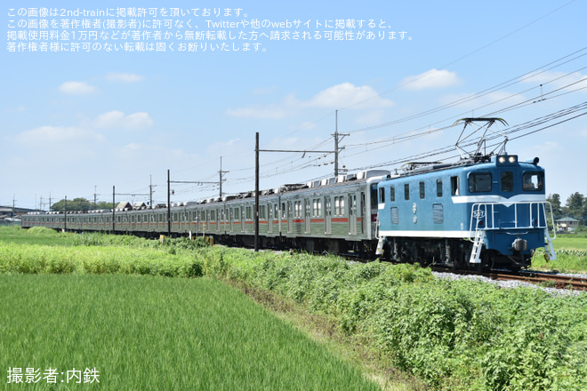 【東武】10000型11006F南栗橋工場入場回送を不明で撮影した写真