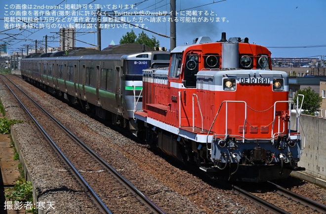 【JR北】733系B-3101+B-3201編成が苗穂工場へ入場を不明で撮影した写真