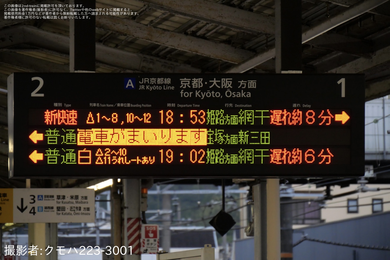 【JR西】「びわ湖大花火大会2026」開催に伴う臨時列車を運転の拡大写真