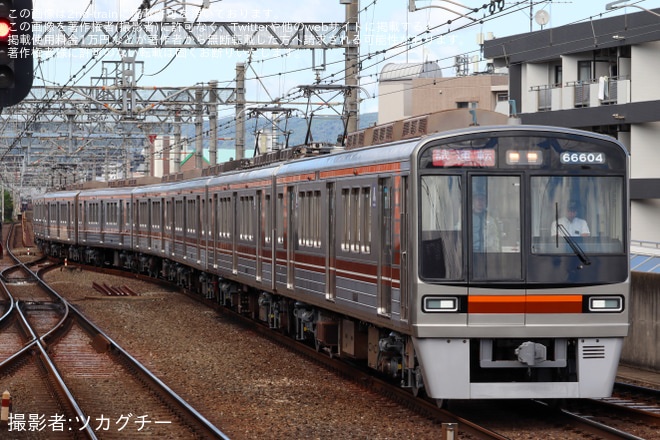 【大阪メトロ】66系66604F東吹田検車場出場試運転を茨木市駅で撮影した写真