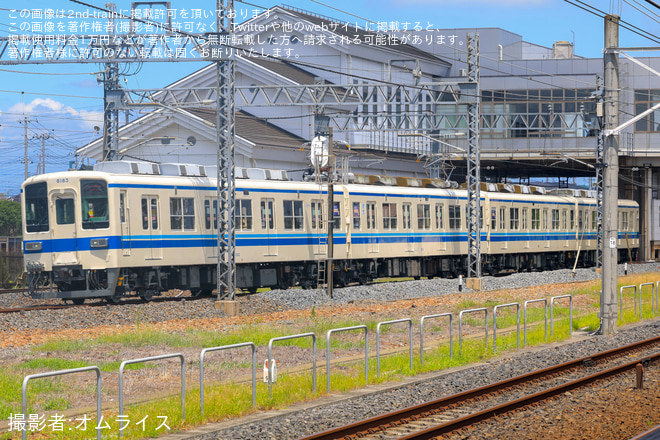 【東武】8000型8183F 南栗橋工場出場試運転を栗橋駅で撮影した写真