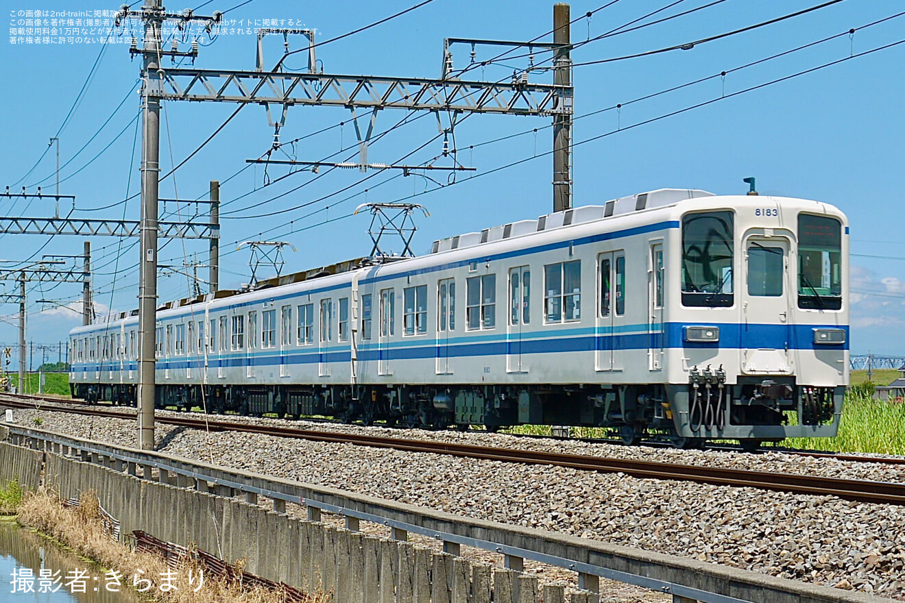 【東武】8000型8183F 南栗橋工場出場試運転の拡大写真