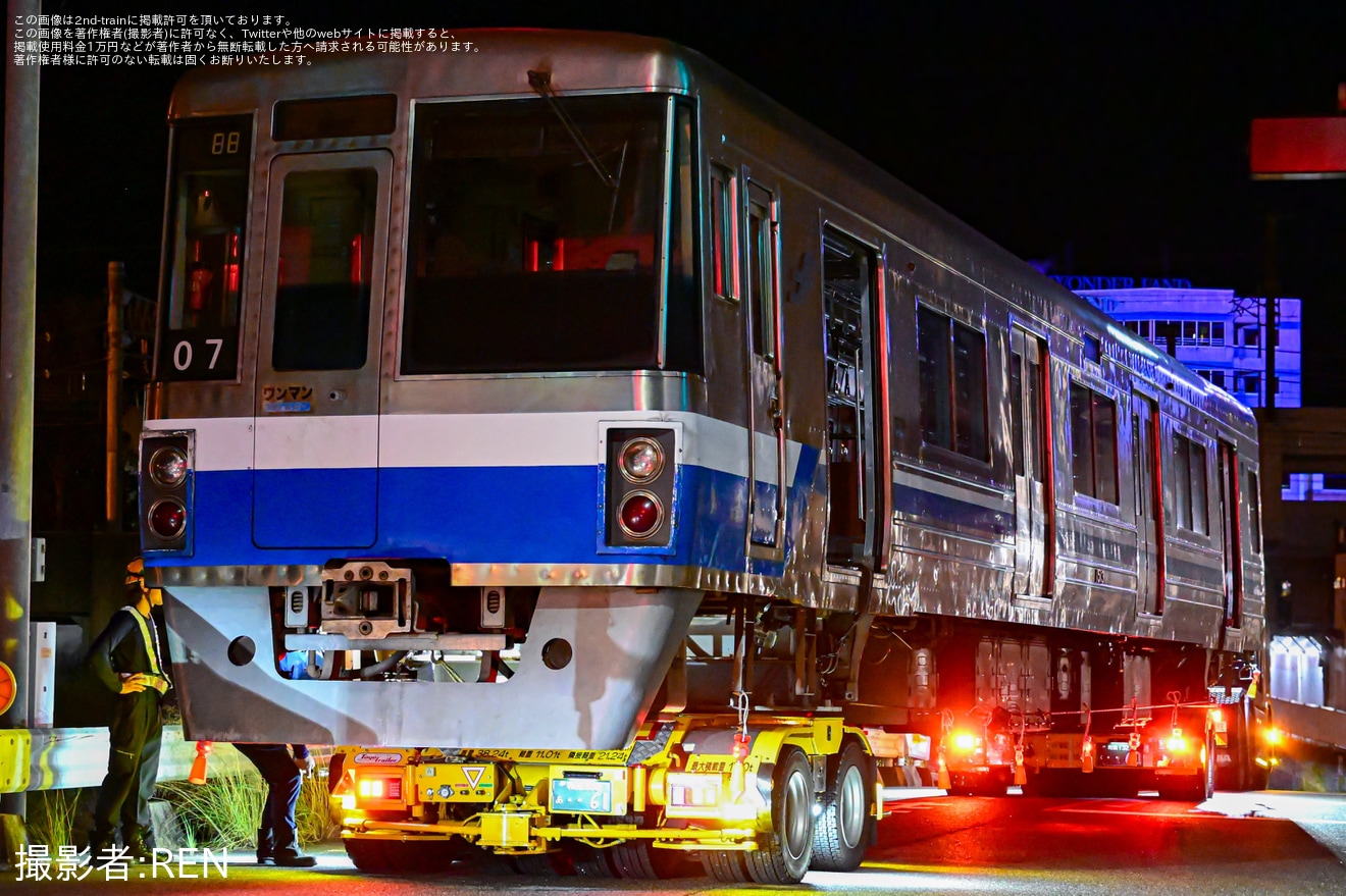 【福市交】1000N系07編成が廃車陸送の拡大写真