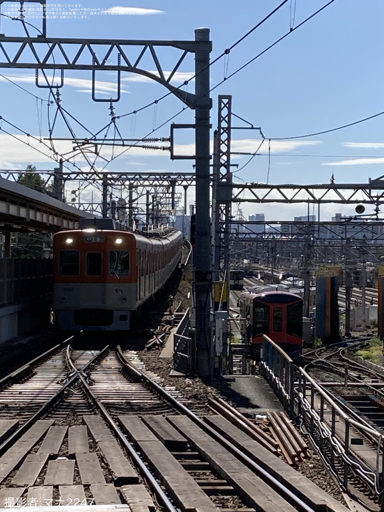 【阪神】新型3000系3201Fが尼崎車庫で入換の拡大写真